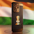 Oppo Reno 14 5G Tri-Color Satyamev Jayate Mesh Electroplated Heat Dissipation Case