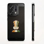 Oppo Reno 14 5G Tri-Color Satyamev Jayate Mesh Electroplated Heat Dissipation Case