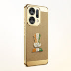 Oppo Reno 14 5G Tri-Color Satyamev Jayate Mesh Electroplated Heat Dissipation Case