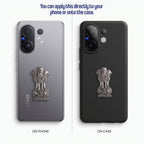 Vivo V60 5G Compatible Satyamev Jayate 3D Metal Emblem Sticker