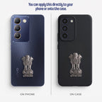 Vivo Y200e 5G Compatible Satyamev Jayate 3D Metal Emblem Sticker