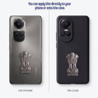 Oppo Reno 10 5G Compatible Satyamev Jayate 3D Metal Emblem Sticker