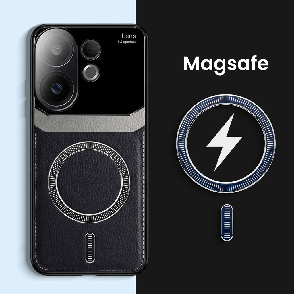 Vivo V60 5G Premium Magsafe Magnetic Leather Lens Protective Case