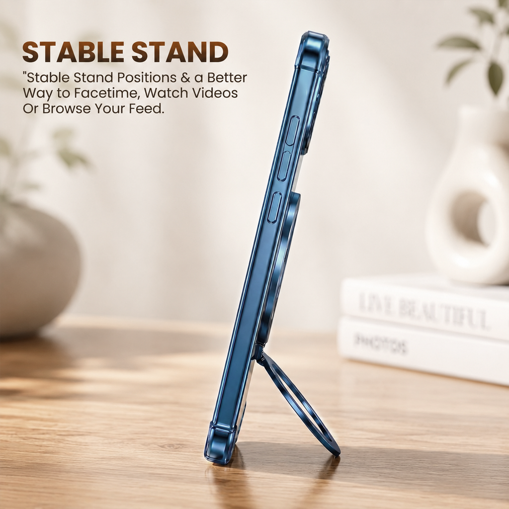 Oppo K13 5G Luxury Four Corner Invincible Bracket Ring Stand Case