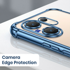 Vivo V60 5G Anti-Yellow Electroplating Transparent Airbags Case