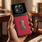 Redmi Note 15 Pro+ 5G Satyamev Jayate 3D Metal Leather Back Case