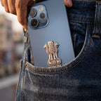 Oppo Reno 15C 5G Compatible Satyamev Jayate 3D Metal Emblem Sticker