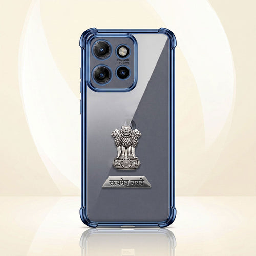 Motorola Edge 50 5G Satyamev Jayate 2-in-1 Emblem Transparent Shockproof Airbag Case