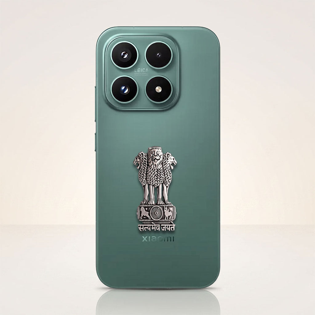 Xiaomi 17 5G Compatible Satyamev Jayate 3D Metal Emblem Sticker