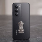 Redmi 15 5G Compatible Satyamev Jayate 3D Metal Emblem Sticker
