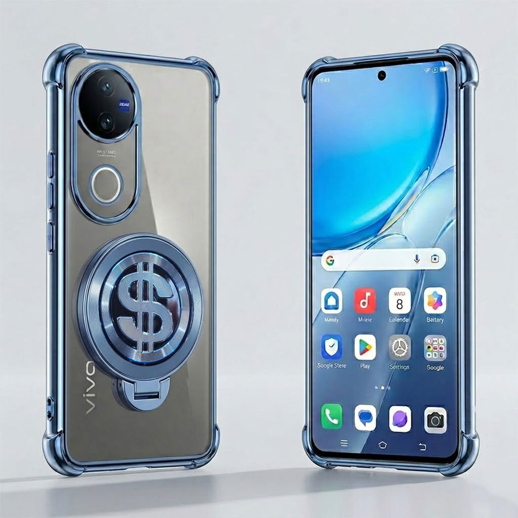 Vivo V50 5G Four Corner Airbags 100% Original Astro Money Magnet Rotating Dollar Case