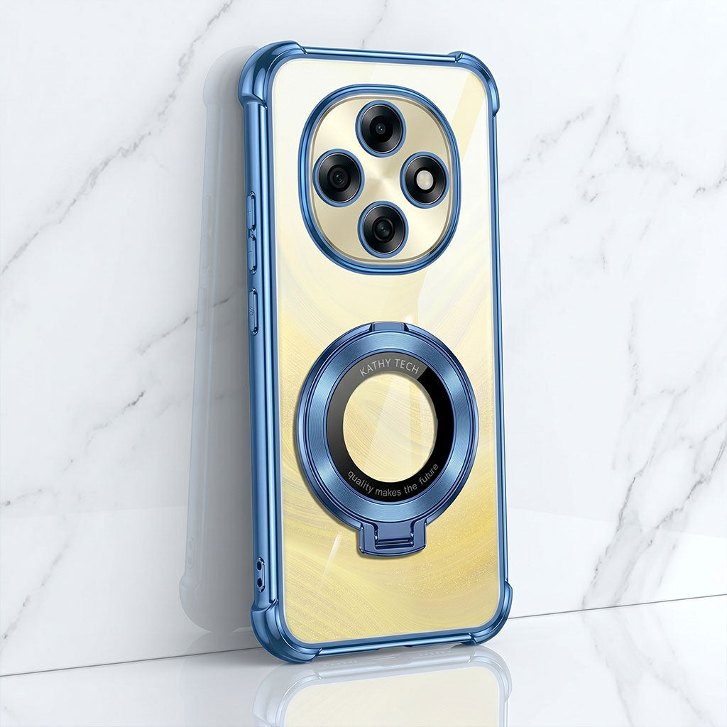 Oppo F31 Pro 5G Original Luxury Magnifier Ring Stand Shockproof Airbags Corner Case