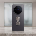 Vivo X200T 5G Compatible Satyamev Jayate 3D Metal Emblem Sticker