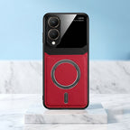 Vivo Y28 5G Premium Magsafe Magnetic Leather Lens Protective Case