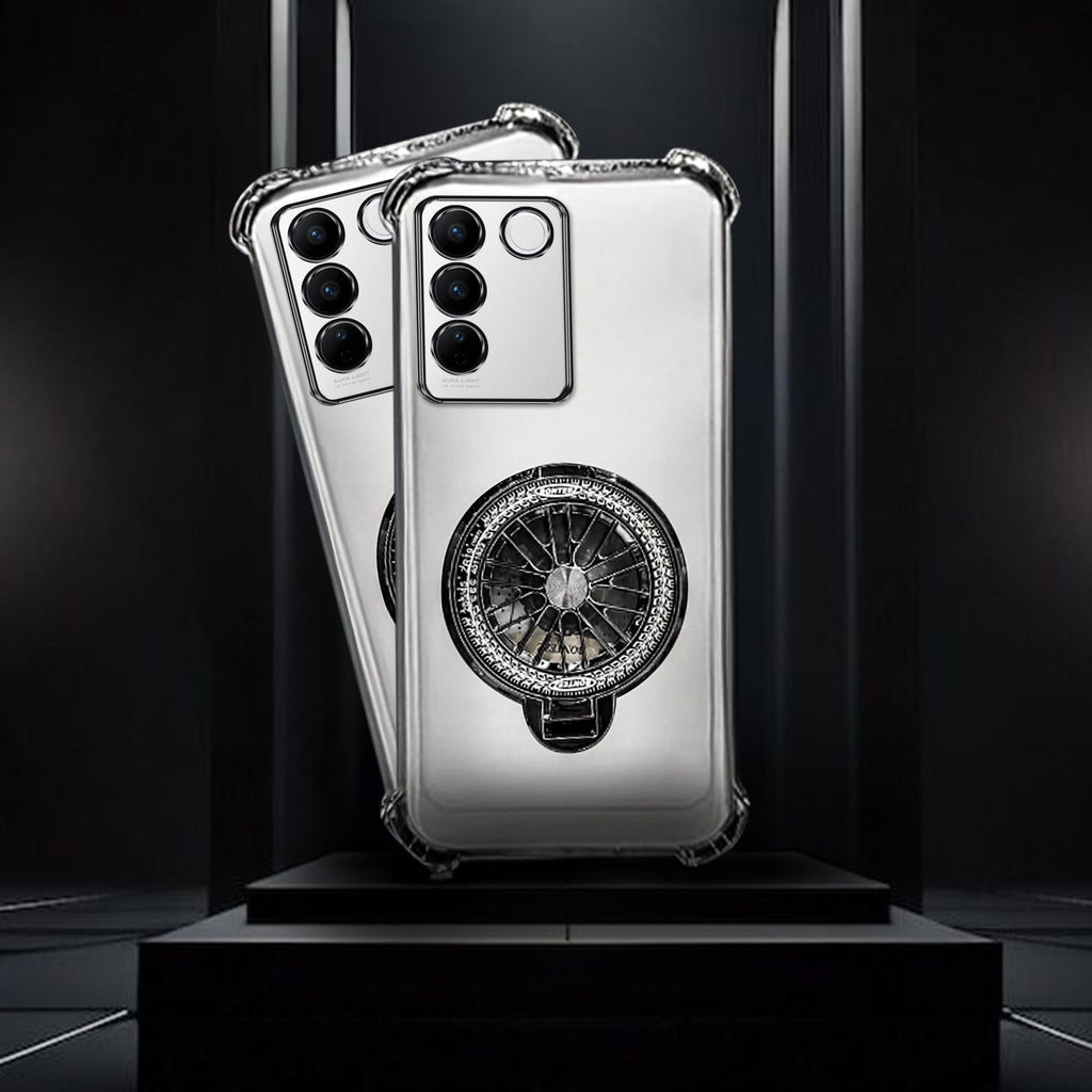 Vivo V27/V27 Pro 5G Premium Stress Buster Wheel Rotating Shockproof Airbags Case