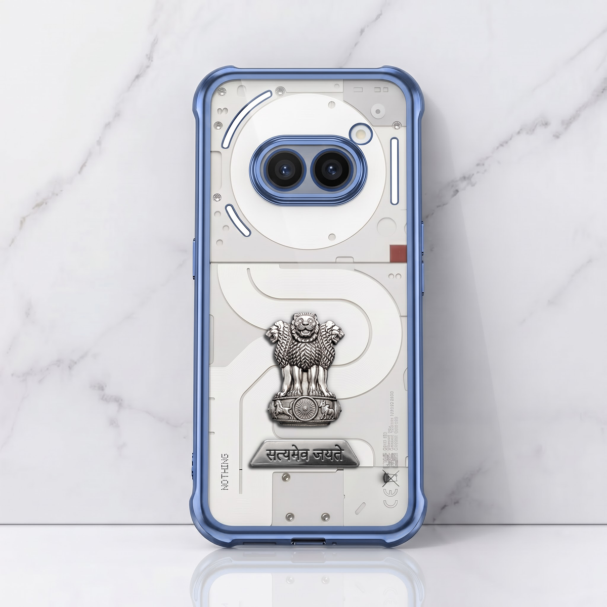 Nothing Phone 2a 5G Satyamev Jayate 2-in-1 Emblem Transparent Shockproof Airbag Case
