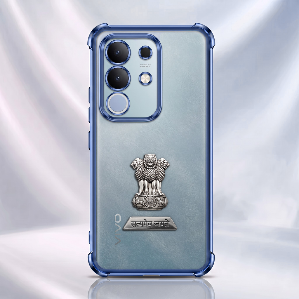 Vivo T4x 5G Satyamev Jayate 2-in-1 Emblem Transparent Shockproof Airbag Case