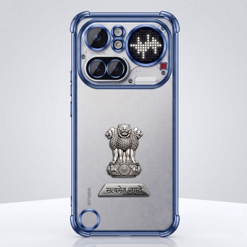 Nothing Phone 4a Pro 5G Satyamev Jayate 2-in-1 Emblem Transparent Shockproof Airbag Case