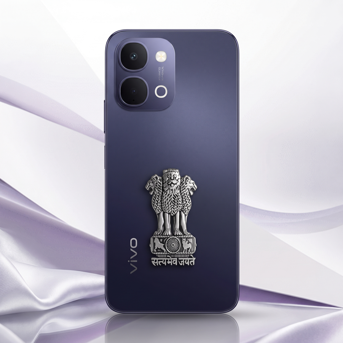 Vivo Y21 5G Compatible Satyamev Jayate 3D Metal Emblem Sticker