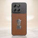 Motorola Edge 70 Fusion 5g Satyamev Jayate Carbon Fiber Leather Hybrid Phone Case