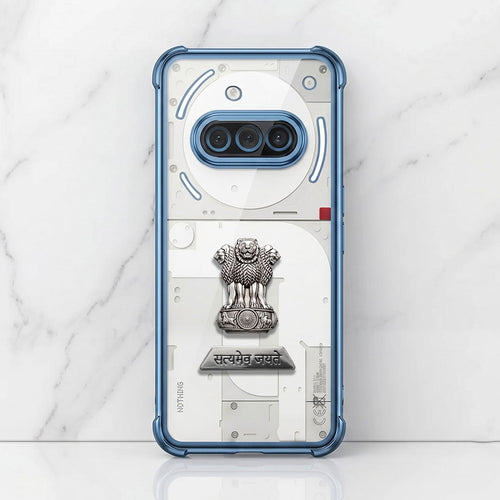 Nothing Phone 3a 5G Satyamev Jayate 2-in-1 Emblem Transparent Shockproof Airbag Case