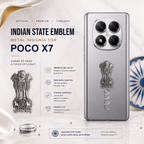 POCO X7 5G Compatible Satyamev Jayate 3D Metal Emblem Sticker
