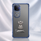 Vivo V50 5G Satyamev Jayate 2-in-1 Emblem Transparent Shockproof Airbag Case