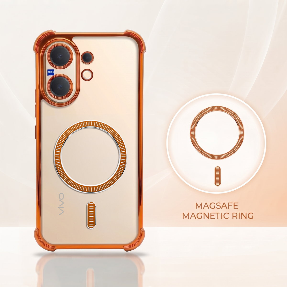 Vivo V60 5G Magsafe Airbag Cosmic Orange Case