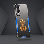Vivo Y28 5G Satyamev Jayate 3D Metal Aluminium Back Case