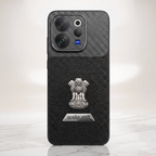 Vivo V70 5G Satyamev Jayate 2-in-1 Emblem Carbon Fiber Leather Phone Case
