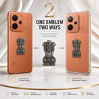Realme P4 Power 5G Compatible Satyamev Jayate 3D Metal Emblem Sticker