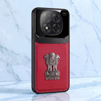 Redmi Note 14 Pro+ 5G Satyamev Jayate 3D Metal Leather Back Case