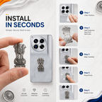 Tecno Camon 30 Premier 5G Compatible Satyamev Jayate 3D Metal Emblem Sticker