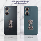 Vivo Y18e 5G Compatible Satyamev Jayate 3D Metal Emblem Sticker