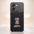 Oppo K14 5G Satyamev Jayate 2-in-1 Emblem Carbon Fiber Leather Phone Case