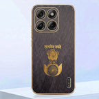 Motorola Edge 70 5G Satyamev Jayate 3D Electroplated Frame Gold Thread Pattern Hard Back Case