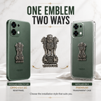 Oppo F33 5G Compatible Satyamev Jayate 3D Metal Emblem Sticker