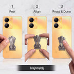 Vivo t2x 5G Compatible Satyamev Jayate 3D Metal Emblem Sticker