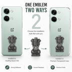 OnePlus Nord 3 5G Compatible Satyamev Jayate 3D Metal Emblem Sticker