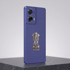 Motorola G85 5G Compatible Satyamev Jayate 3D Metal Emblem Sticker