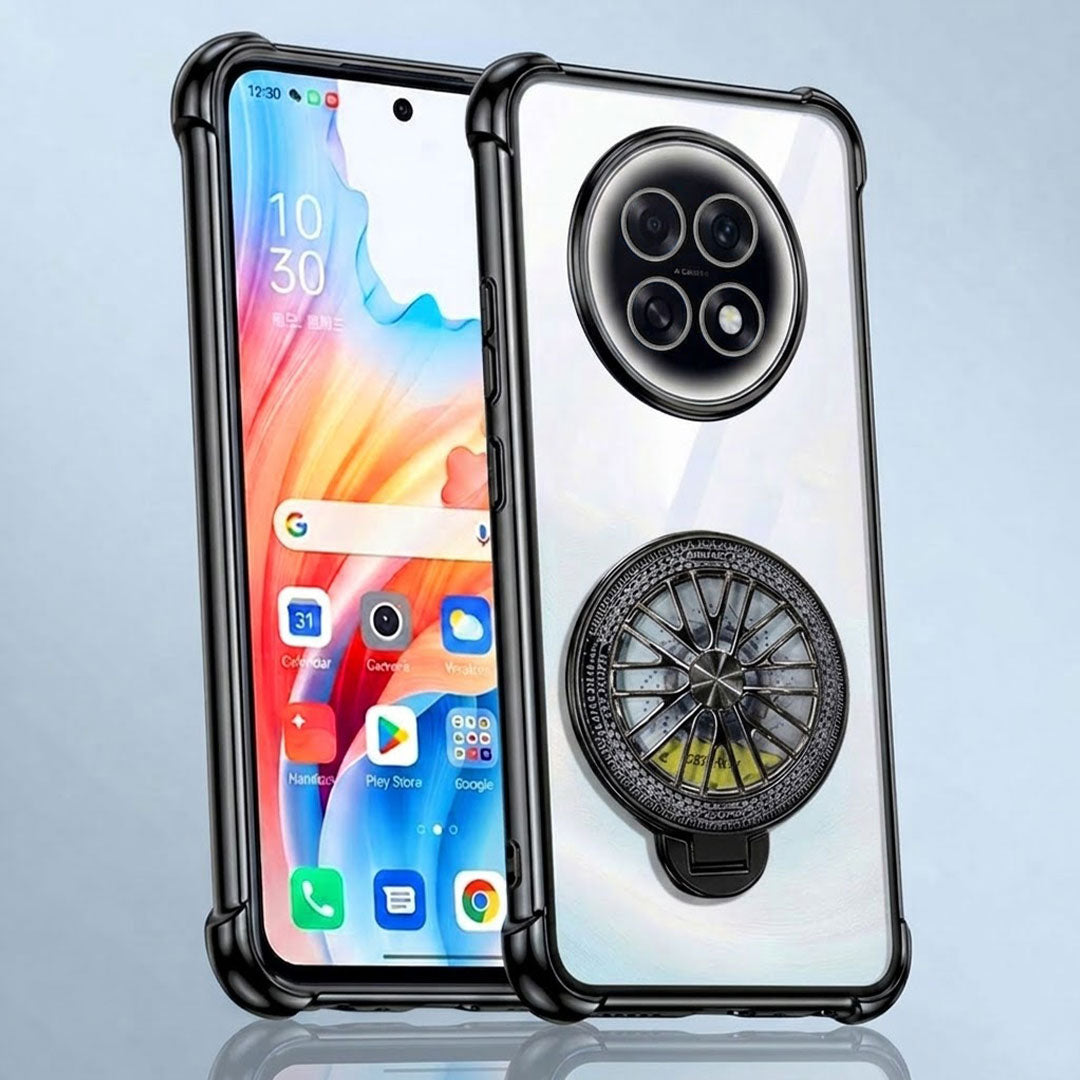 Oppo F31 Pro+ 5G Premium Stress Buster Wheel Rotating Shockproof Airbags Case