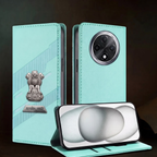 Oppo F27 Pro+ 5G Metal Satyamev Jayate 2-in-1 Emblem Magnetic Flip Wallet Case