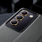 Vivo T3 5G Metal Emblem Satyamev Jayate Half Window Leather Flip Case