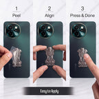 Vivo Y58 5G Compatible Satyamev Jayate 3D Metal Emblem Sticker