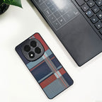 Redmi Note 14 Pro 5G Luxury Grid Pattern Glass Back Shockproof Case