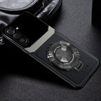Samsung Galaxy A16 5G Original Luxury Leather Lens Magnifier Ring Stand Case