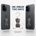 OnePlus Nord CE6 5G Compatible Satyamev Jayate 3D Metal Emblem Sticker