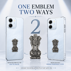 Vivo T5 Lite 5G Compatible Satyamev Jayate 3D Metal Emblem Sticker