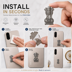 POCO C85x 5G Compatible Satyamev Jayate 3D Metal Emblem Sticker