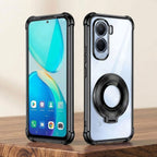 Vivo T5 Pro 5G Original Luxury Magnifier Ring Stand Shockproof Airbags Corner Case